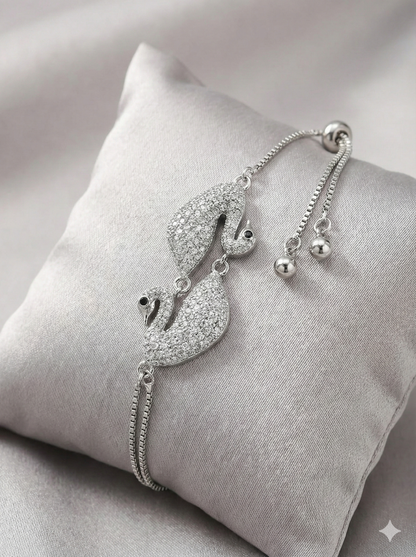 Sparkle Swan Pave Bracele