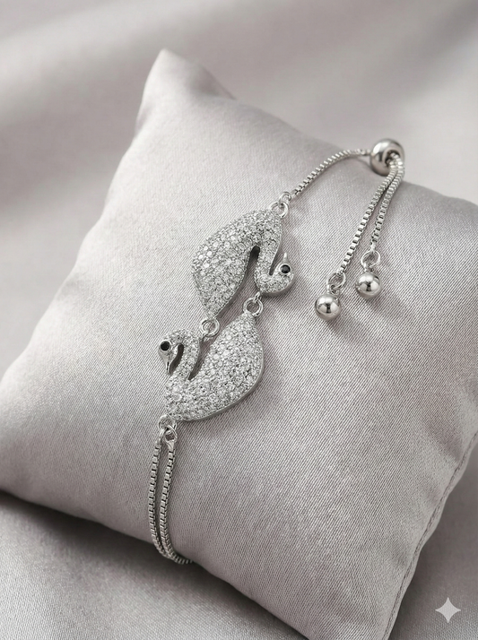 Sparkle Swan Pave Bracele