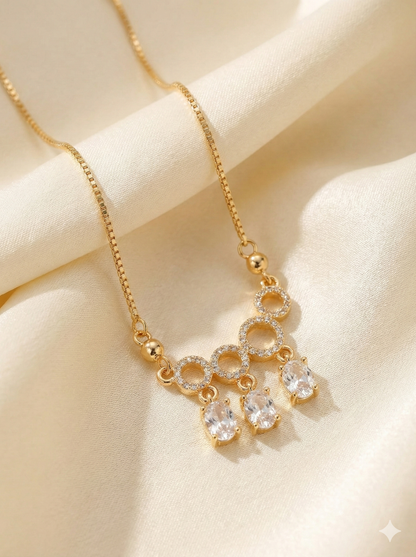Dazzling Gold & Crystal Statement Necklace - Gift for Her