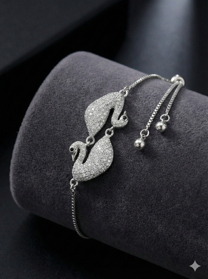 Sparkle Swan Pave Bracele